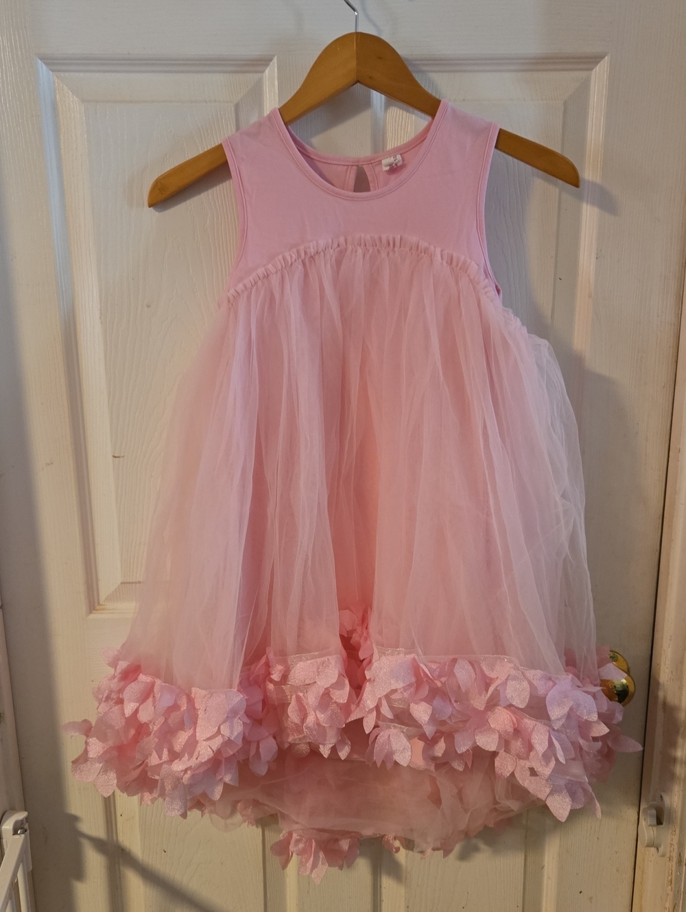Sunny Fashion Boutique Pink Tulle Flower Hem Girls Dress